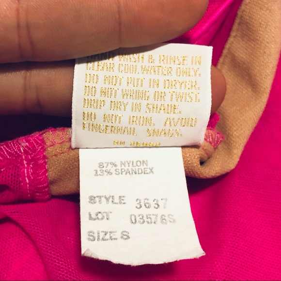 Hot Pink One Piece Swimsuit, High Cut Leg, Mesh Cut Outs, BarbieCore Halloween - Picture 7 of 10